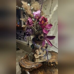 Purple and Natural Floral Arrangement
